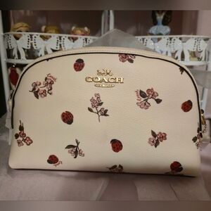Coach Cream Floral and Ladybug Crossbody